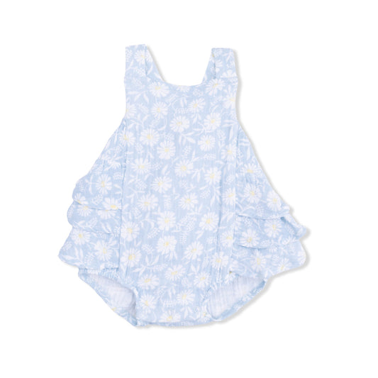 Ruffle Sunsuit - Western Daisies