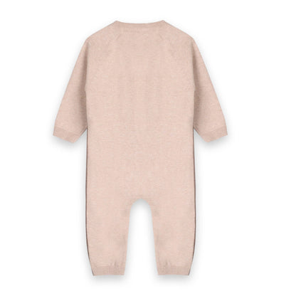 Cuddly Bear Embroidered Sweater Knit Baby Jumpsuit