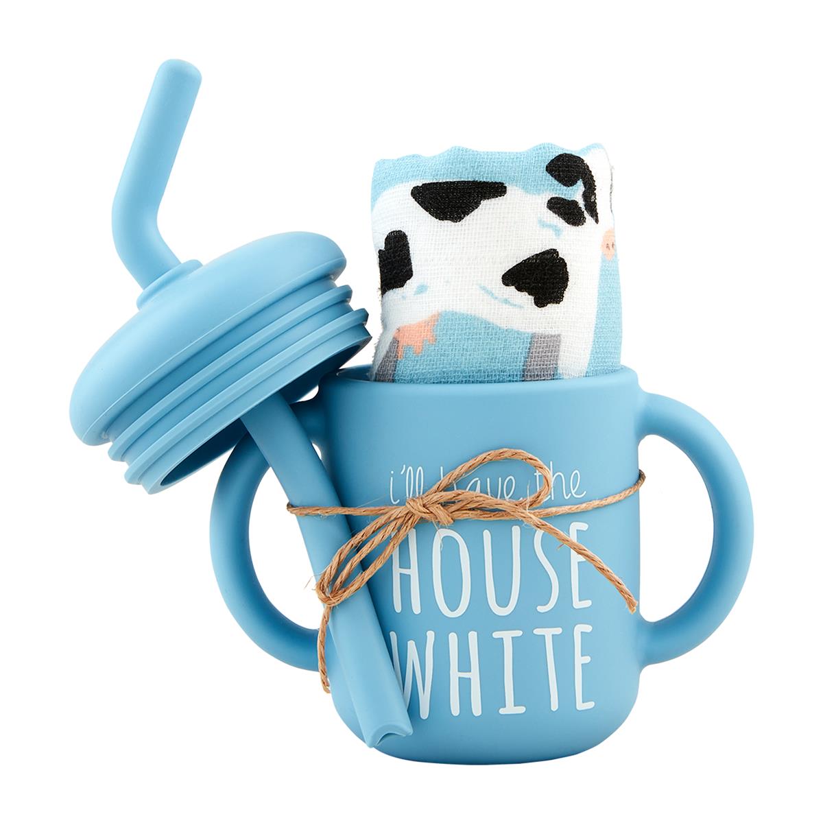 Blue Farm Silicone Cup / Bib Set