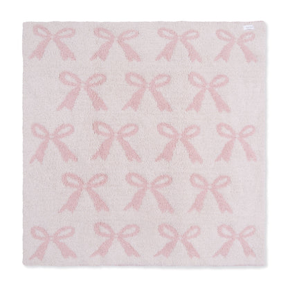 Chenille - Blush Bow Blanket