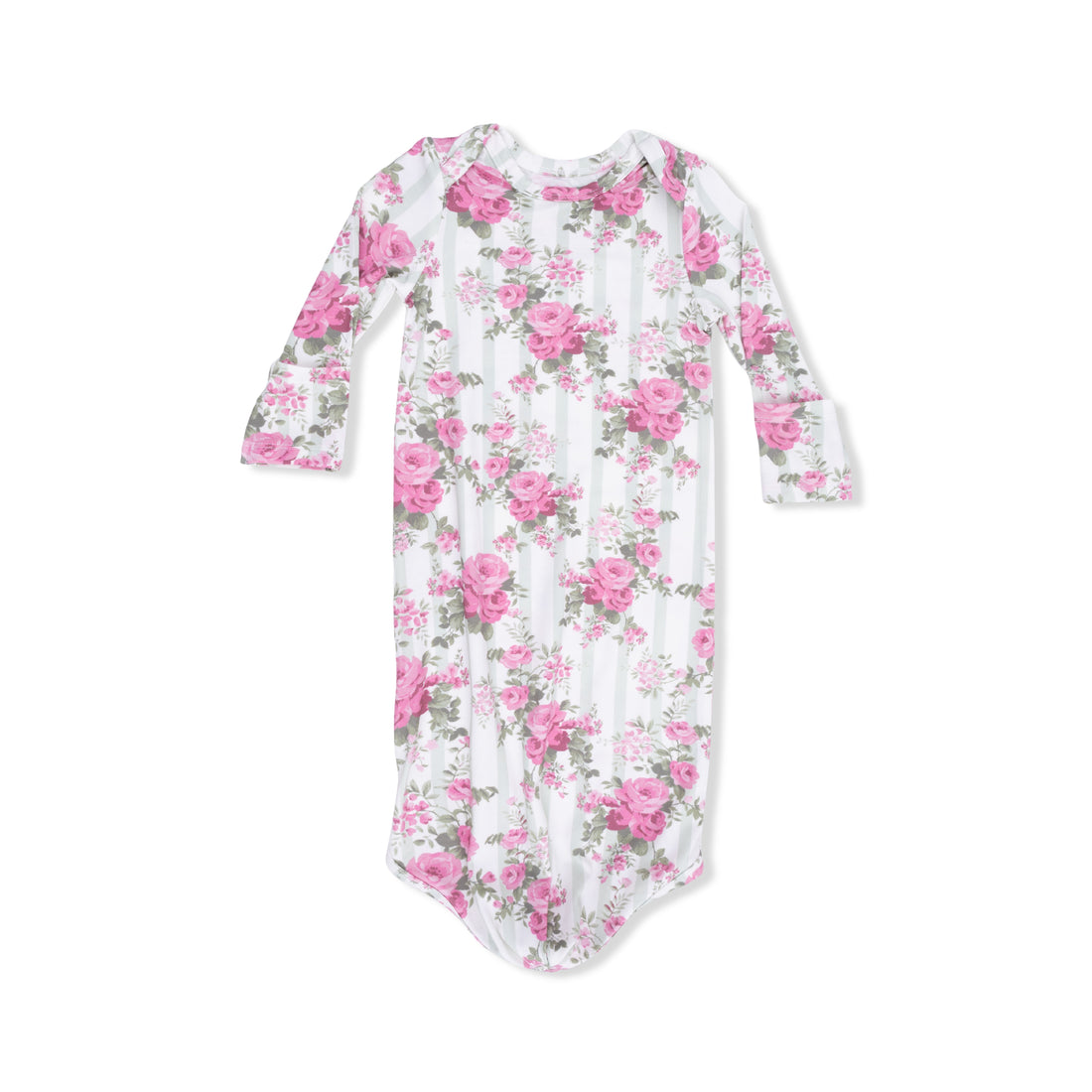 Knotted Gown - Cabbage Rose Stripe