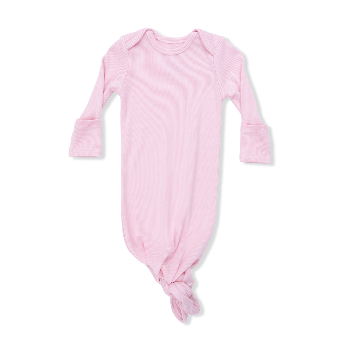 Knotted Gown and Headband - Solid Romance Rose Rib