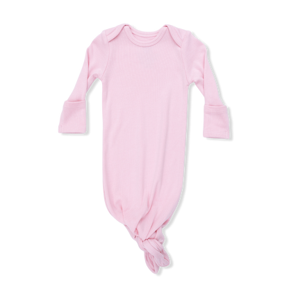 Knotted Gown and Headband - Solid Romance Rose Rib