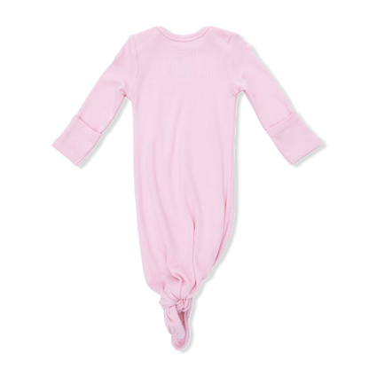 Knotted Gown and Headband - Solid Romance Rose Rib