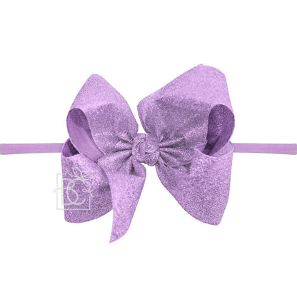 1/4" Headband w/Glitter Bow