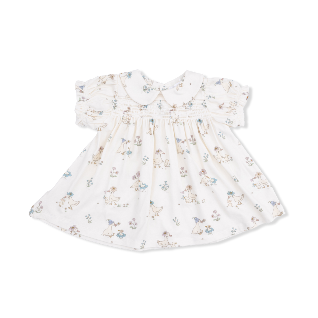 Smocked Dress Set - Flower Ducklings