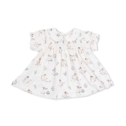 Smocked Dress Set - Flower Ducklings