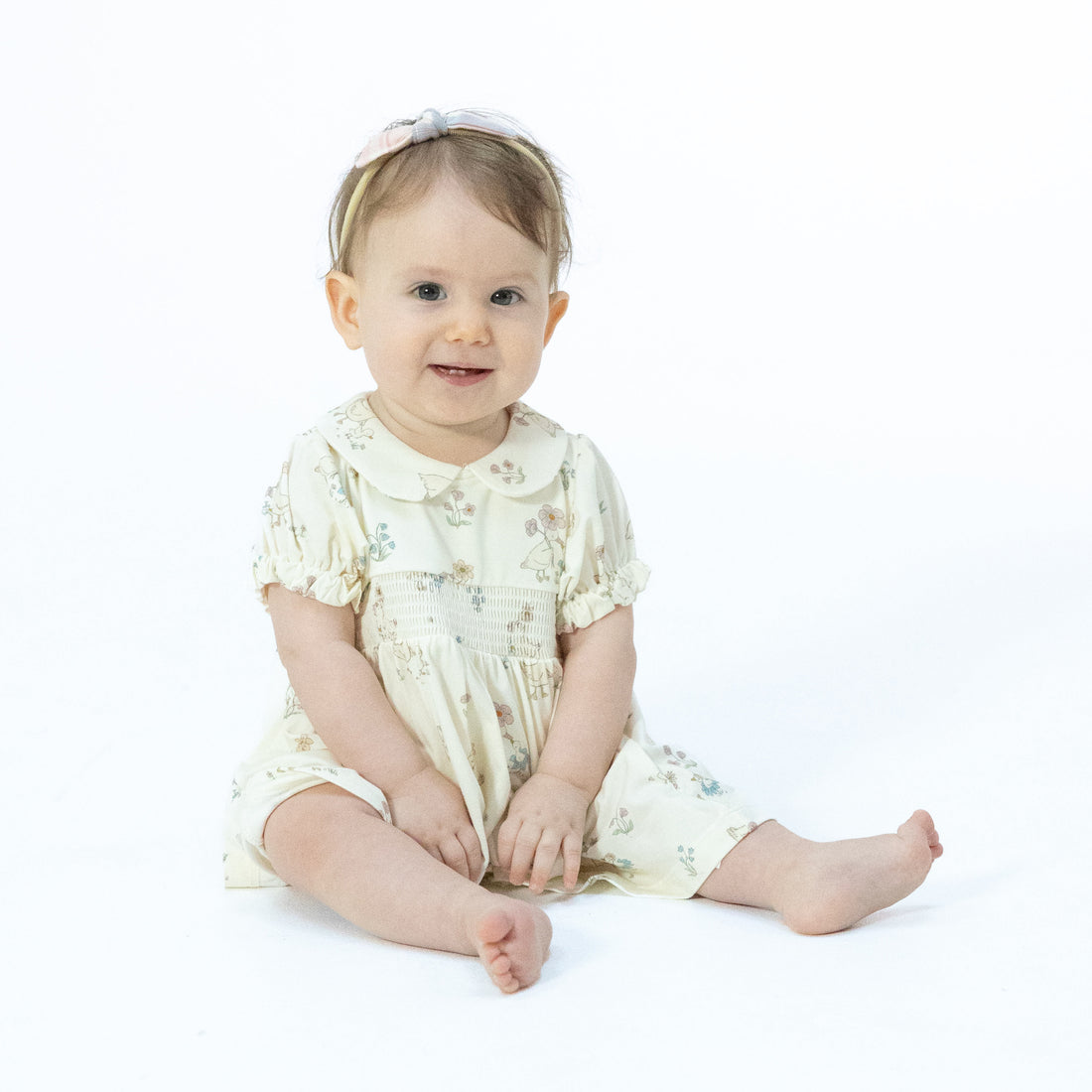 Smocked Dress Set - Flower Ducklings