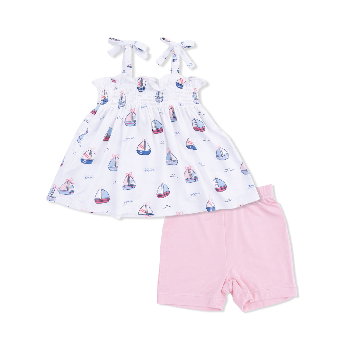 Bubbly Sailboats Pink- Top & Short set