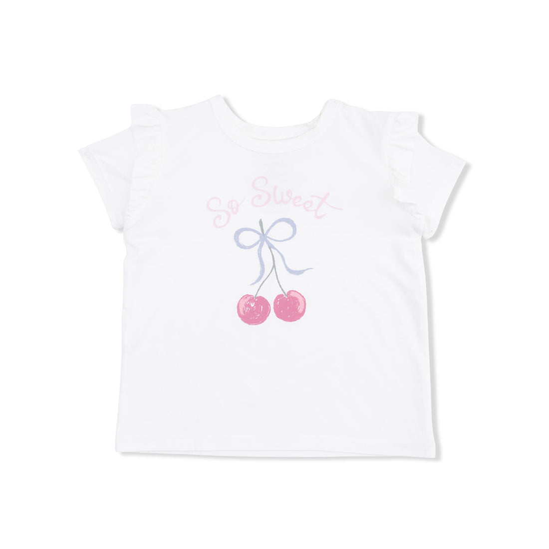 Sweet Bow Cheries - Ruffle Tee and Bike Shorts