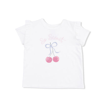 Sweet Bow Cheries - Ruffle Tee and Bike Shorts