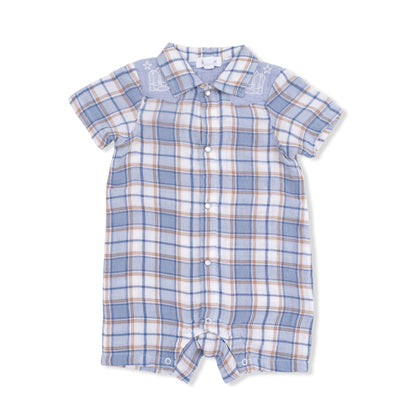Western Pearlsnap Shortie - Western Boot Plaid