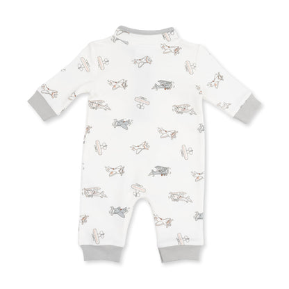 Vintage Airplane Pilots - Zip Neck Romper