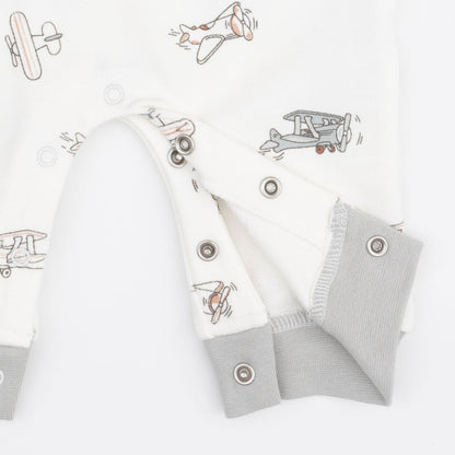 Vintage Airplane Pilots - Zip Neck Romper