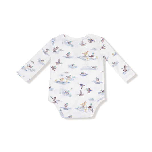 Long Sleeve Bodysuit - Migrating Mallards