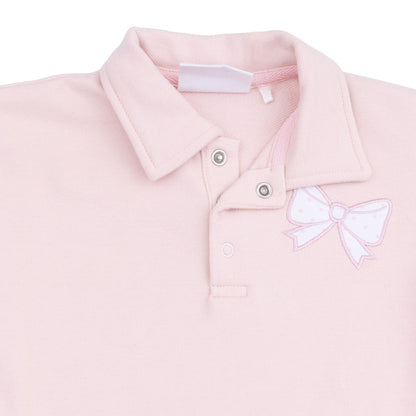 Veiled Pink Bows Polo Dress and Legging