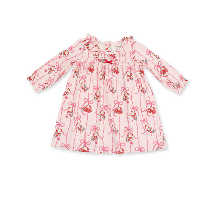 Bows & Santa - Long Sleeve Gown