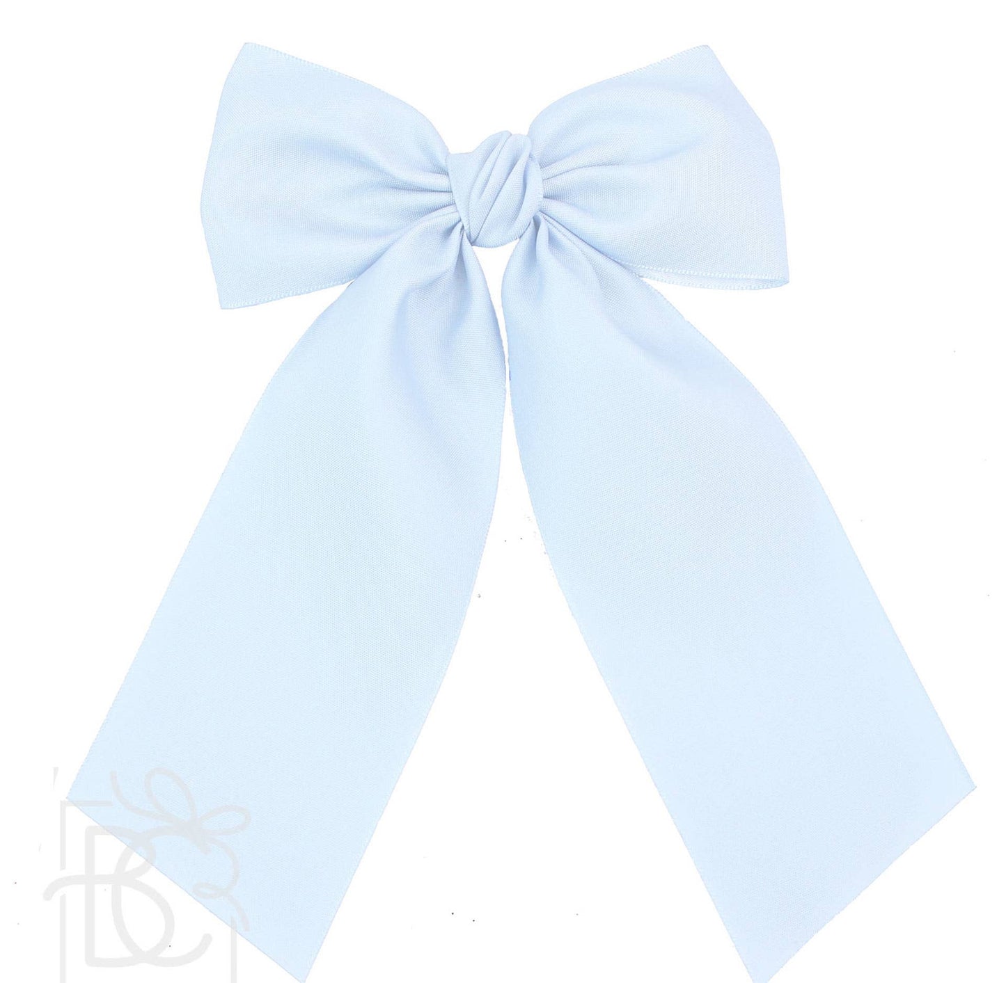 Opaque Satin Bow w/Tails on Alligator Clip