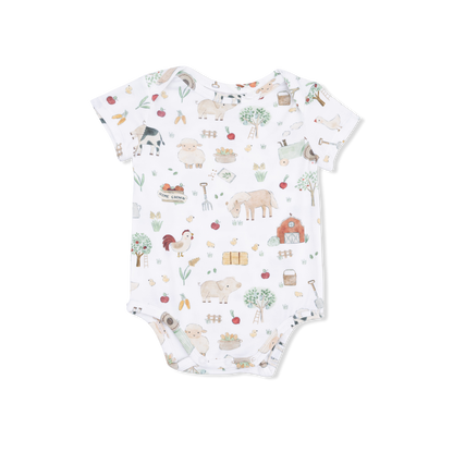 Cute Farm Animals Uni - Short Sleeve Bodysuit