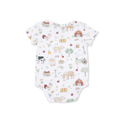 Cute Farm Animals Uni - Short Sleeve Bodysuit