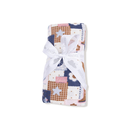 Muslin Swaddle Blanket - Patchwork Cowgirl
