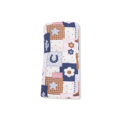 Muslin Swaddle Blanket - Patchwork Cowgirl