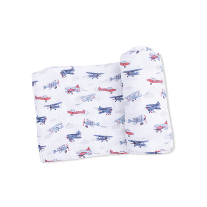 Swaddle Blanket - Vintage Planes