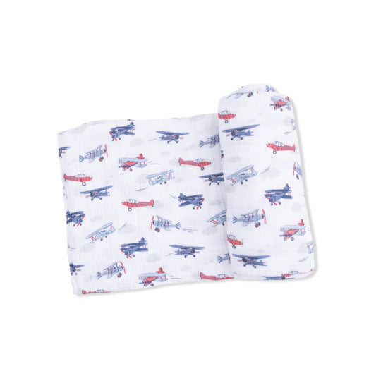 Swaddle Blanket - Vintage Planes
