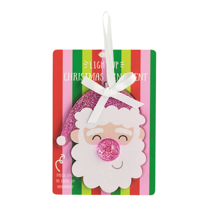Light-Up Santa & Reindeer Ornaments
