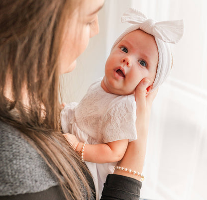 14K Gold-Plated Mom and Me Bracelet Set for Babies, Toddlers