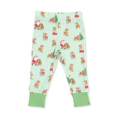 Vintage Reindeer & Santa Uni - Long Sleeve Loungewear Set