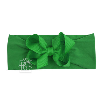 Wide Headband w/Classic Grossgrain Bow