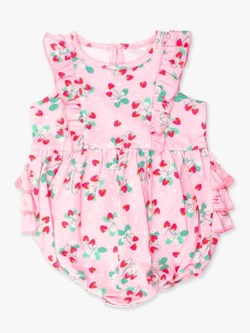 Sweet as Strawberries Tank Waterfall Romper