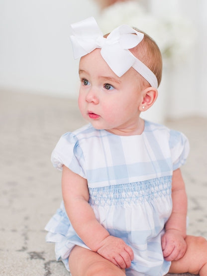 Puff Sleeve Smocked Romper