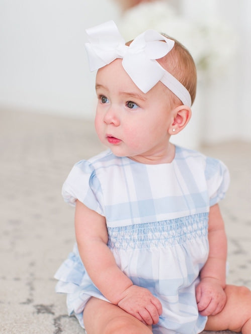 Puff Sleeve Smocked Romper