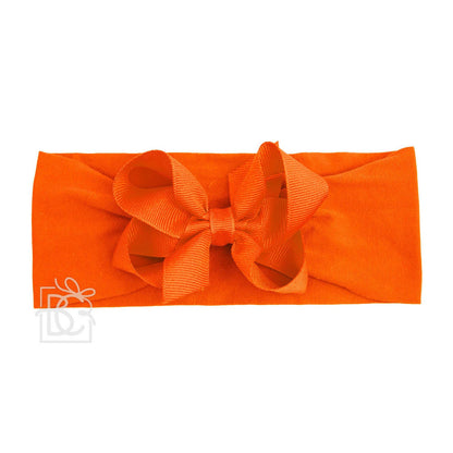 Wide Headband w/Classic Grossgrain Bow