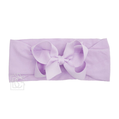 Wide Headband w/Classic Grossgrain Bow