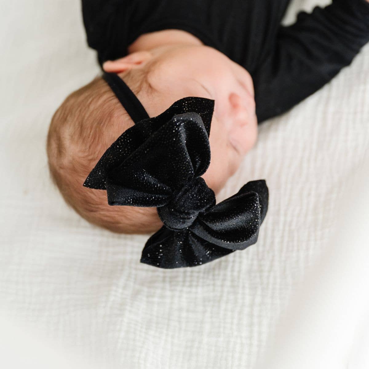 Baby Bling® Velvet FAB® Skinny soft headband with velvet bow