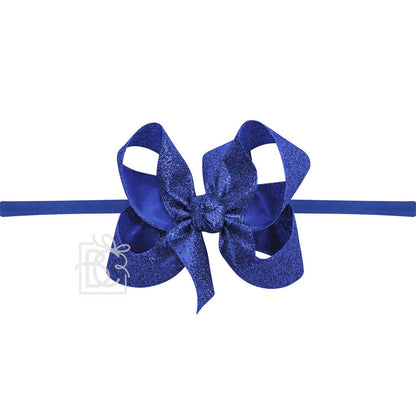 1/4" Headband w/Glitter Bow