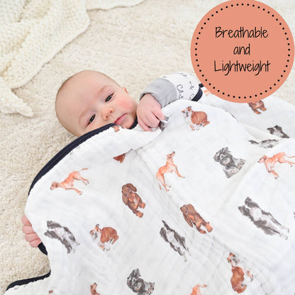 Dog Baby Muslin Quilt