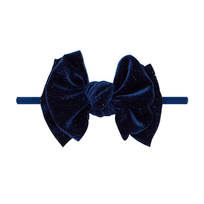 Baby Bling® Velvet FAB® Skinny soft headband with velvet bow