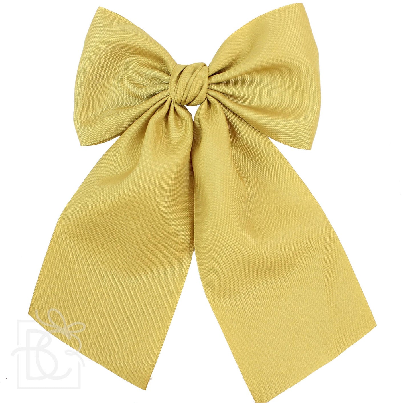 Opaque Satin Bow w/Tails on Alligator Clip
