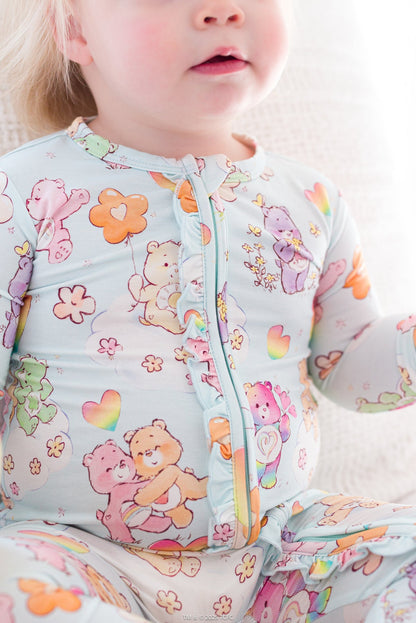 Care Bears Baby We Love Flowers Ruffle Convertible Romper