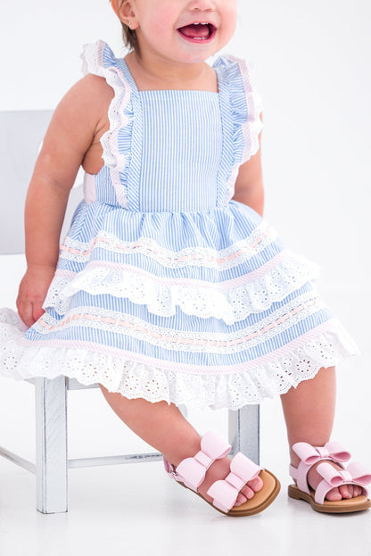 Seersucker Linen Birdie Twirl Set