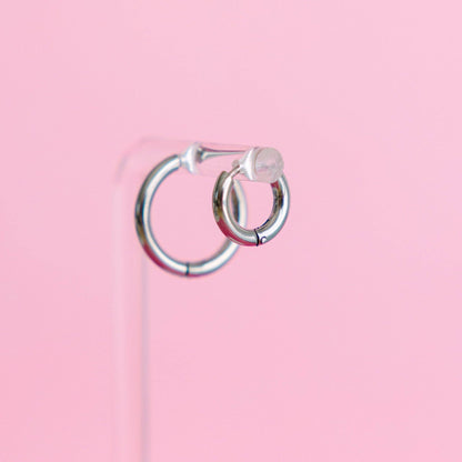 Silver Huggies Earrings