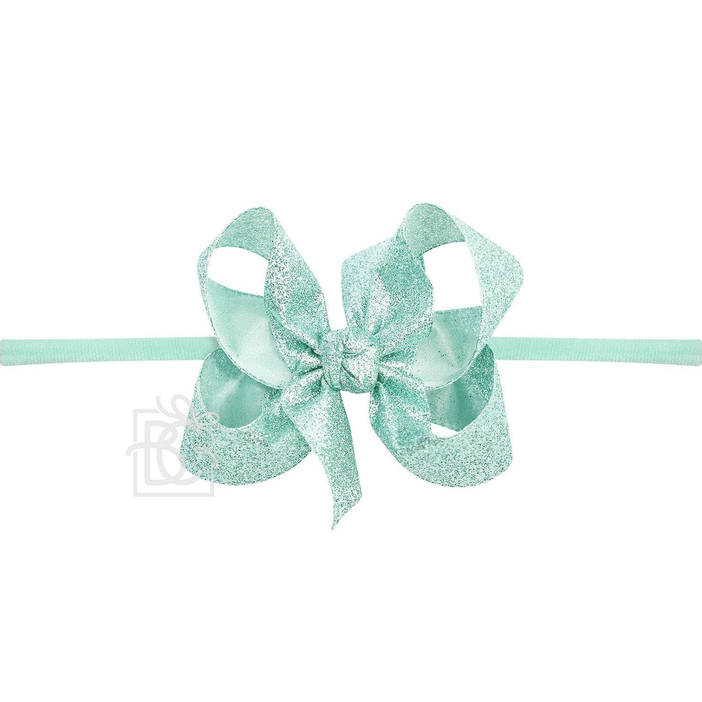 1/4" Headband w/Glitter Bow