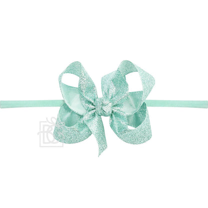 1/4" Headband w/Glitter Bow