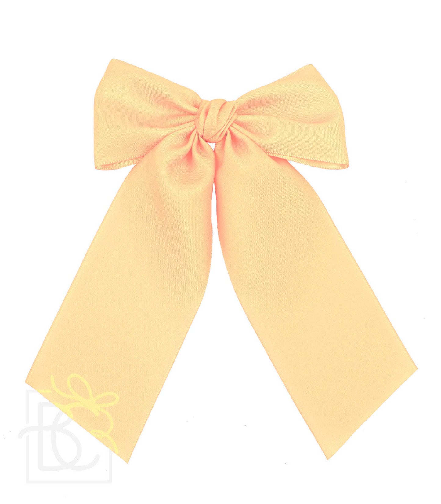 Opaque Satin Bow w/Tails on Alligator Clip