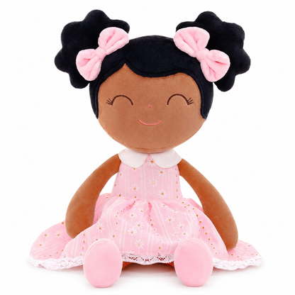 16" Keepsake Plush Doll - African American Pink Dress