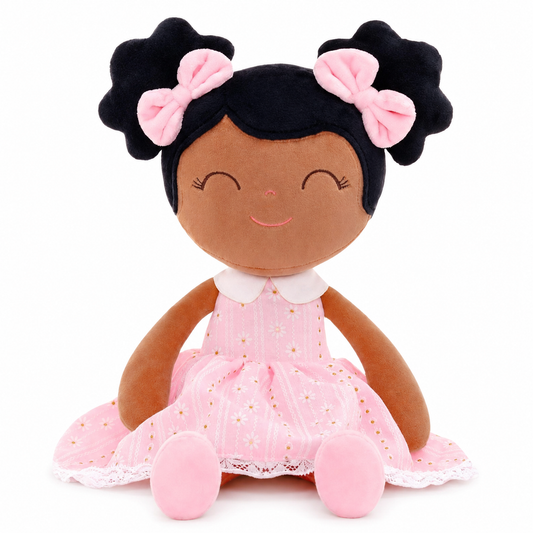 16" Keepsake Plush Doll - African American Pink Dress